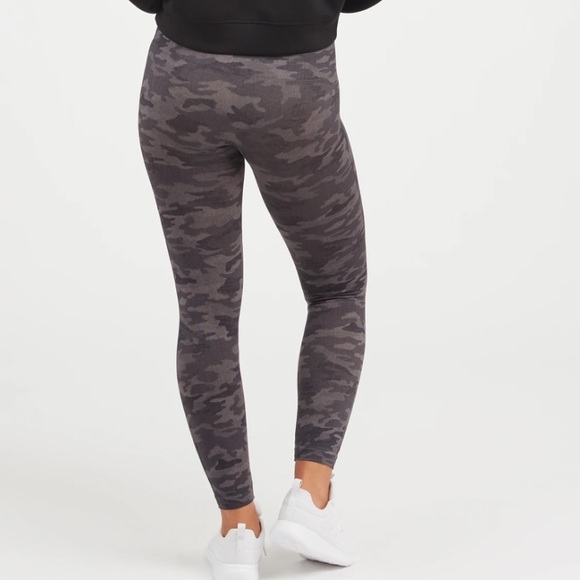 SPANX NWT LOOK AT ME NOW HIGH RISE SEAMLESS LEGGINGS HEATHER CAMO EXTRA SMALL - Picture 2 of 8